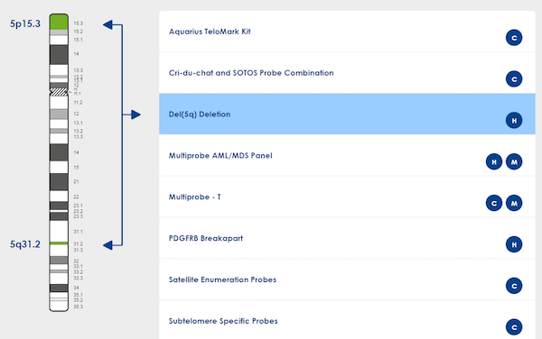 OGT interactive chromosome search tool